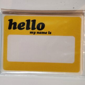 "Hello My Name Is" Pressure Sensitive Paper Label 25 Pack