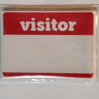 “Visitor” 25 Pack pressure sensitive labels. Thumbnail.